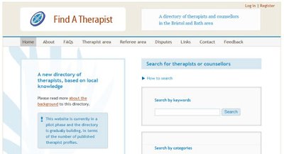 Find a Therapist website